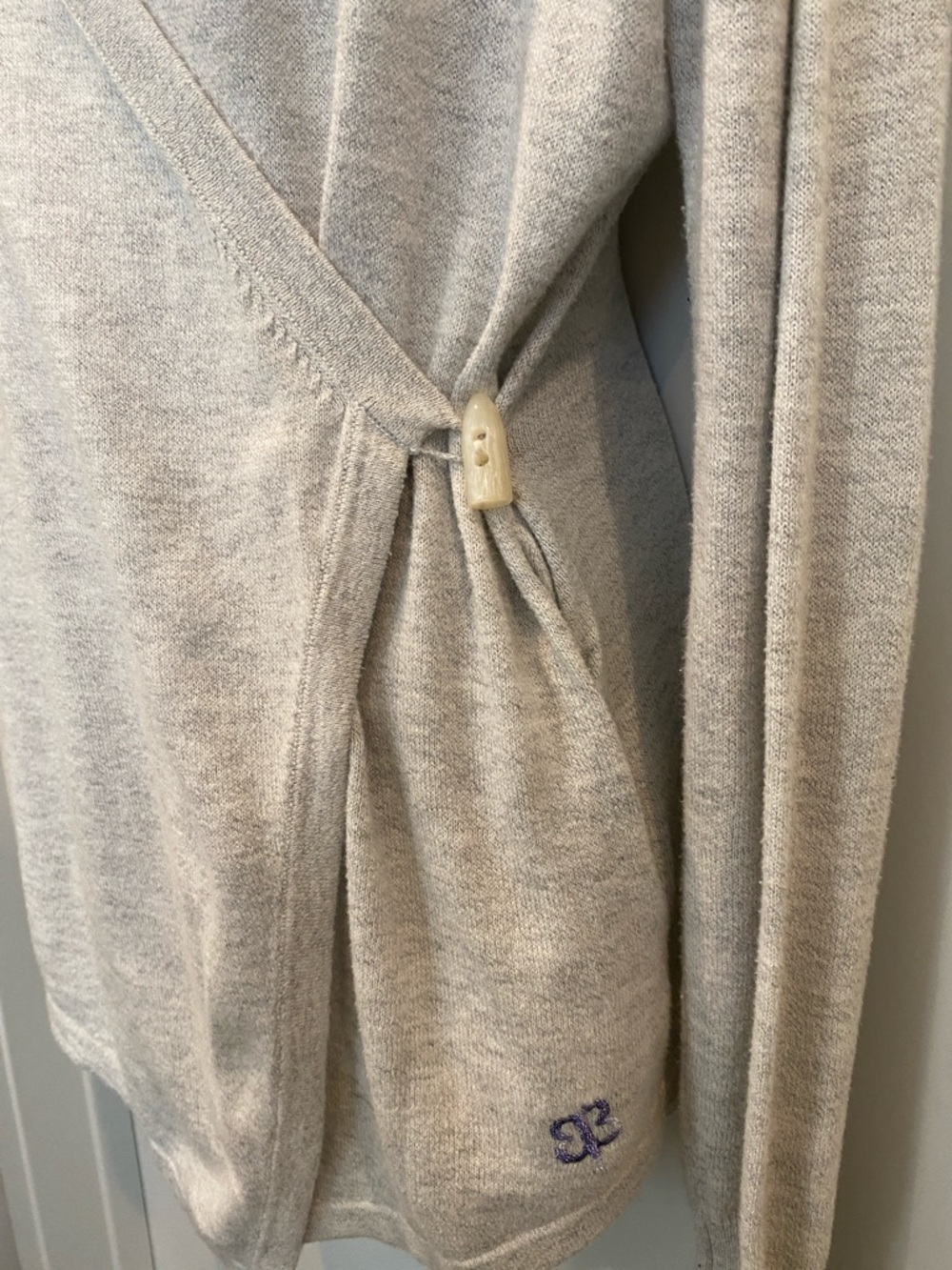 BETABRAND No Sweat(er) Wrap Gray Cardigan L - Picture 2 of 6